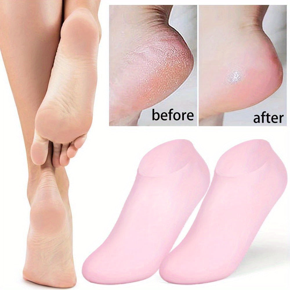 Silicone Foot Care Socks And Moisturizing Gel Glove Combo Pack