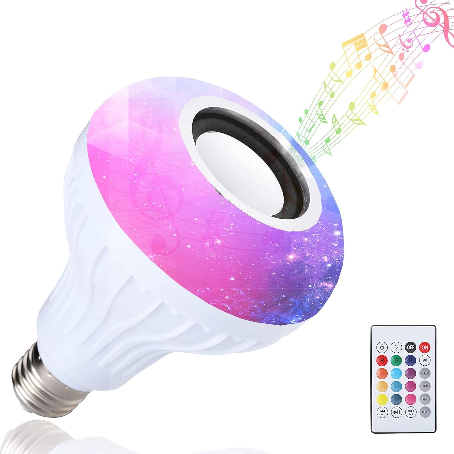 LED RGB Bulb Light Smart Bluetooth Music Speaker Changing Color Lamp